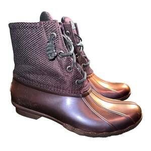 SPERRY Metallic Grape Waterproof Rubber DuckBoots - size 7 - R5